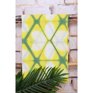 Green Clamp Dyed Cotton Kurti Fabric