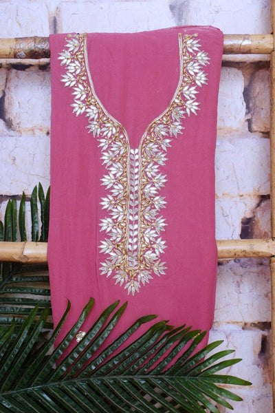 Pink Punjabi Gota Patti Kurti With Organza DupattaShop Bandhej Gota Patti  Salwar Suit OnlineJhakhas  jhakhascom