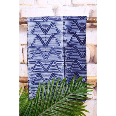 Blue Nui Shibori Tie-Dye Cotton Kurti Fabric