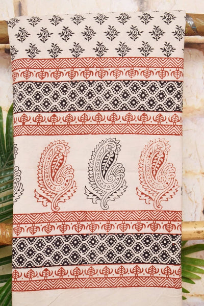 Bagh Block Print Embroidered Kurti Fabric
