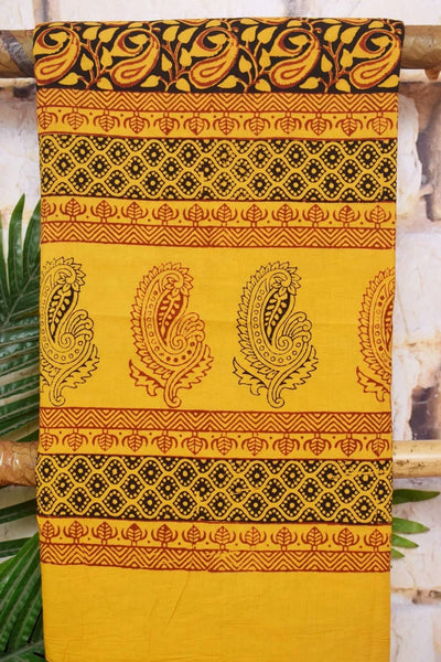 Bagh Block Print Embroidered Kurti Fabric