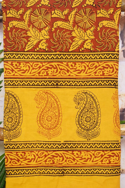 Bagh Block Print Embroidered Kurti Fabric