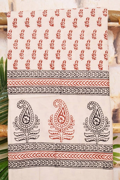 Bagh Block Print Embroidered Kurti Fabric
