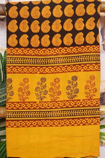 Bagh Block Print Embroidered Kurti Fabric