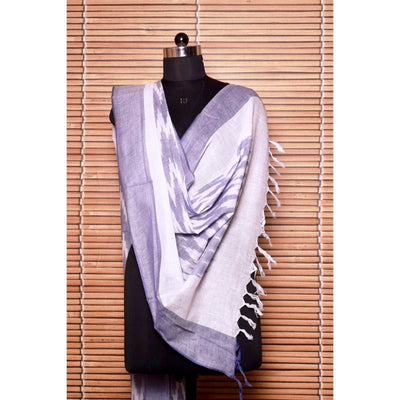 Lavendar Bhagalpuri Ikat Cotton Dupatta