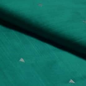 Sea Green Cotton SIlk Fabric with Zari Booti