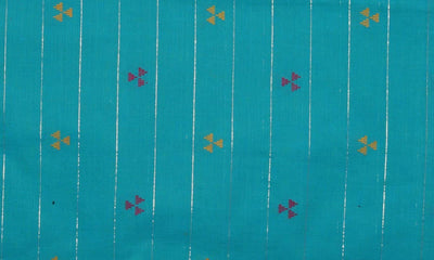 Blue Self Cotton Woven Fabric (Cut Piece 1.70 Meter)