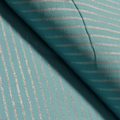 Blue Self Cotton Woven Fabric