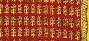 Yellow Bagh Cotton Handblock Print Fabric - SSEthnics