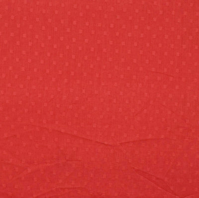 Red Self Cotton Woven Fabric