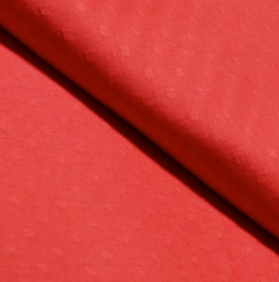 Red Self Cotton Woven Fabric
