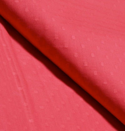 Coral Self Cotton Woven Fabric