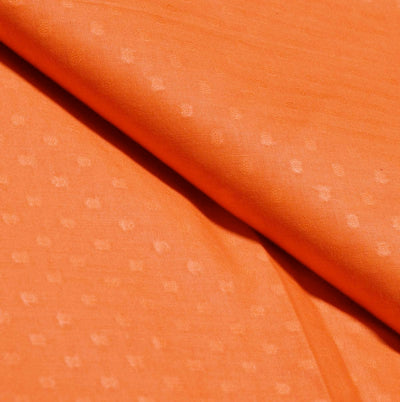 Orange Self Cotton Woven Fabric