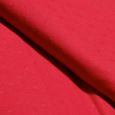 Dark Red Self Cotton Woven Fabric