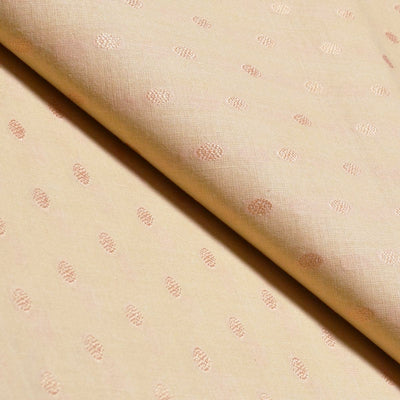 Beige Self Cotton Woven Fabric