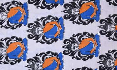 Cream Screen Print Kalamkari Inspired Fabric - SSEthnics