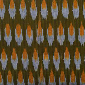 Green Pochampally Ikat Fabric - SSEthnics