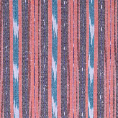 Peach Pochampally Ikat Fabric - SSEthnics