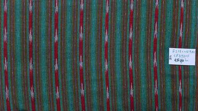 Green Pochampally Ikat Fabric - SSEthnics