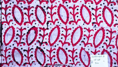 Pink Hand Wax Batik Cotton Fabric - SSEthnics