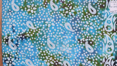 Black Hand Wax Batik Cotton Fabric - SSEthnics