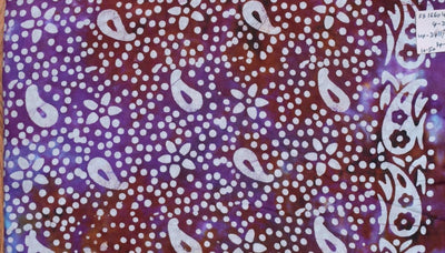 Black Hand Wax Batik Cotton Fabric - SSEthnics