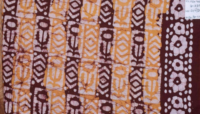 Black Hand Wax Batik Cotton Fabric - SSEthnics