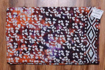 Black Hand Wax Batik Cotton Fabric - SSEthnics