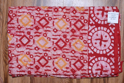 Black Hand Wax Batik Cotton Fabric - SSEthnics