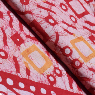 Black Hand Wax Batik Cotton Fabric - SSEthnics