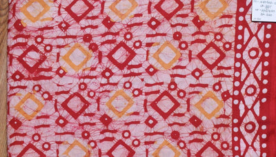 Black Hand Wax Batik Cotton Fabric - SSEthnics