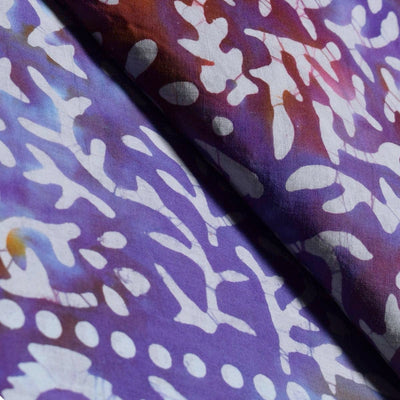 Black Hand Wax Batik Cotton Fabric - SSEthnics