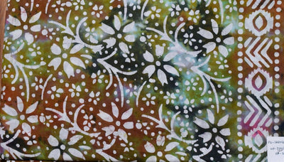Black Hand Wax Batik Cotton Fabric - SSEthnics