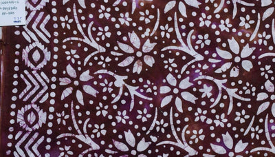 Black Hand Wax Batik Cotton Fabric - SSEthnics
