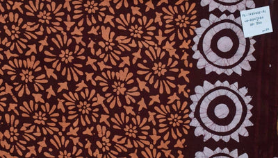 Black Hand Wax Batik Cotton Fabric - SSEthnics