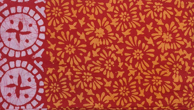 Black Hand Wax Batik Cotton Fabric - SSEthnics