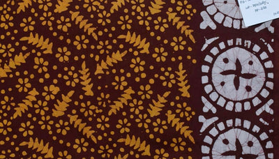Black Hand Wax Batik Cotton Fabric - SSEthnics