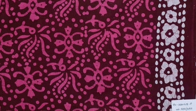 Black Hand Wax Batik Cotton Fabric - SSEthnics