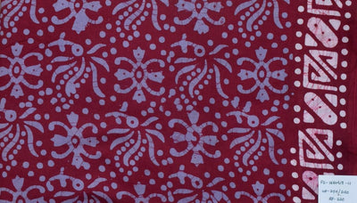 Black Hand Wax Batik Cotton Fabric - SSEthnics