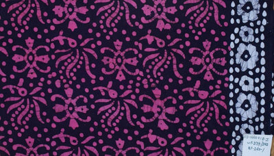 Black Hand Wax Batik Cotton Fabric - SSEthnics