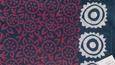 Black Hand Wax Batik Cotton Fabric - SSEthnics