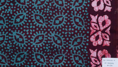 Black Hand Wax Batik Cotton Fabric - SSEthnics