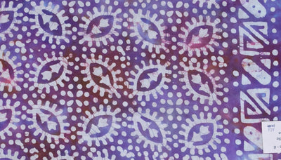 Black Hand Wax Batik Cotton Fabric - SSEthnics