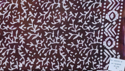 Black Hand Wax Batik Cotton Fabric - SSEthnics