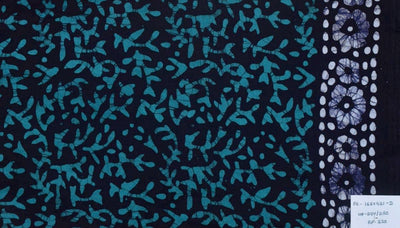 Black Hand Wax Batik Cotton Fabric - SSEthnics