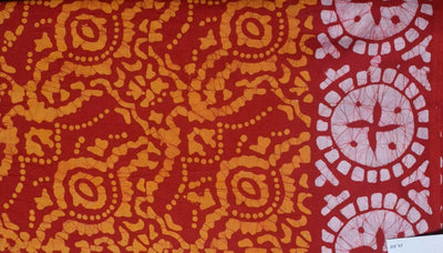 Black Hand Wax Batik Cotton Fabric - SSEthnics