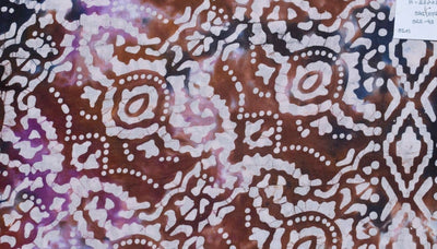 Black Hand Wax Batik Cotton Fabric - SSEthnics