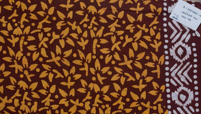 Black Hand Wax Batik Cotton Fabric - SSEthnics