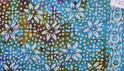 Black Hand Wax Batik Cotton Fabric - SSEthnics