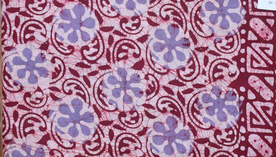 Black Hand Wax Batik Cotton Fabric - SSEthnics